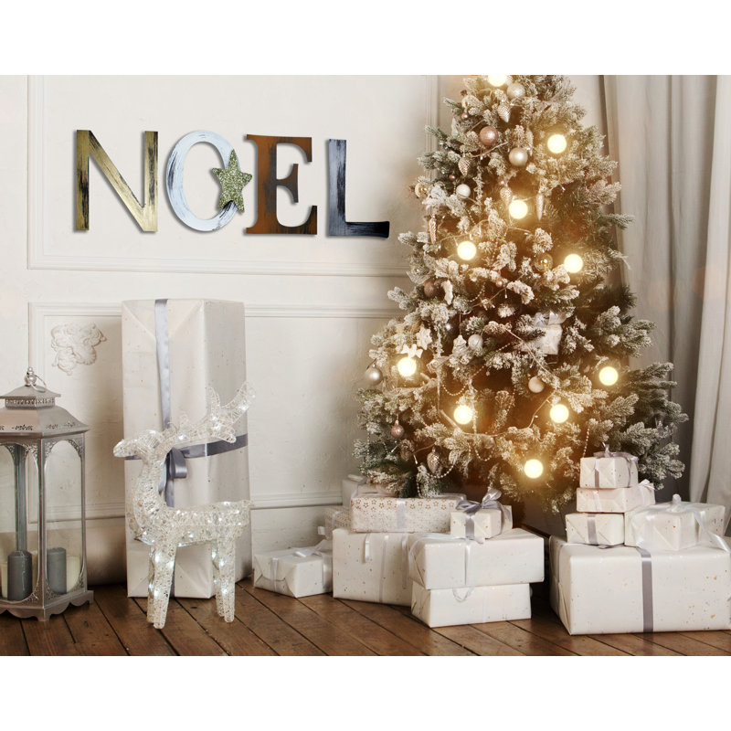 Christmas Decorative Accent, Golden/Gray/Red