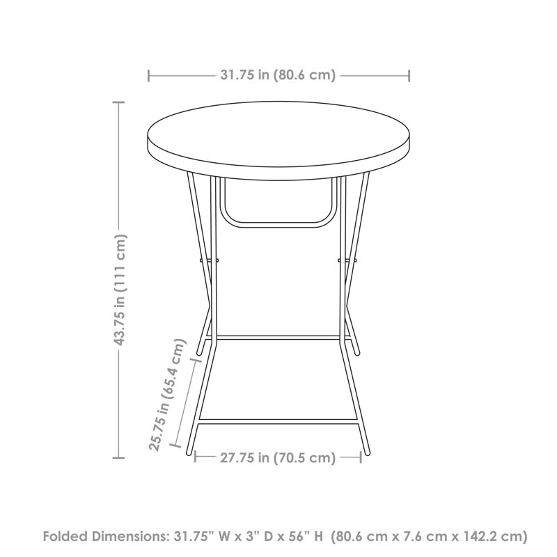 Round Folding Bar Table