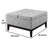 18" Elevated Coffee Table With Ample Storage, Beige Cloth, Wood Support, 35.5x35.5in Seating Area Versatile Storage Compartment, High, Upholstery, Solid Construction, Seat-962710268