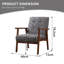 66cm wide Mid-Century Accent Chair With Wooden Armrests & Tufted Upholstered Seat (Set of 2)-89964234