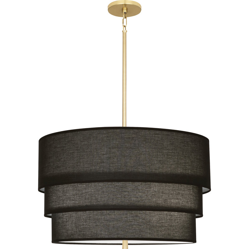 Decker 3 - Light Drum Chandelier, Modern Brass
