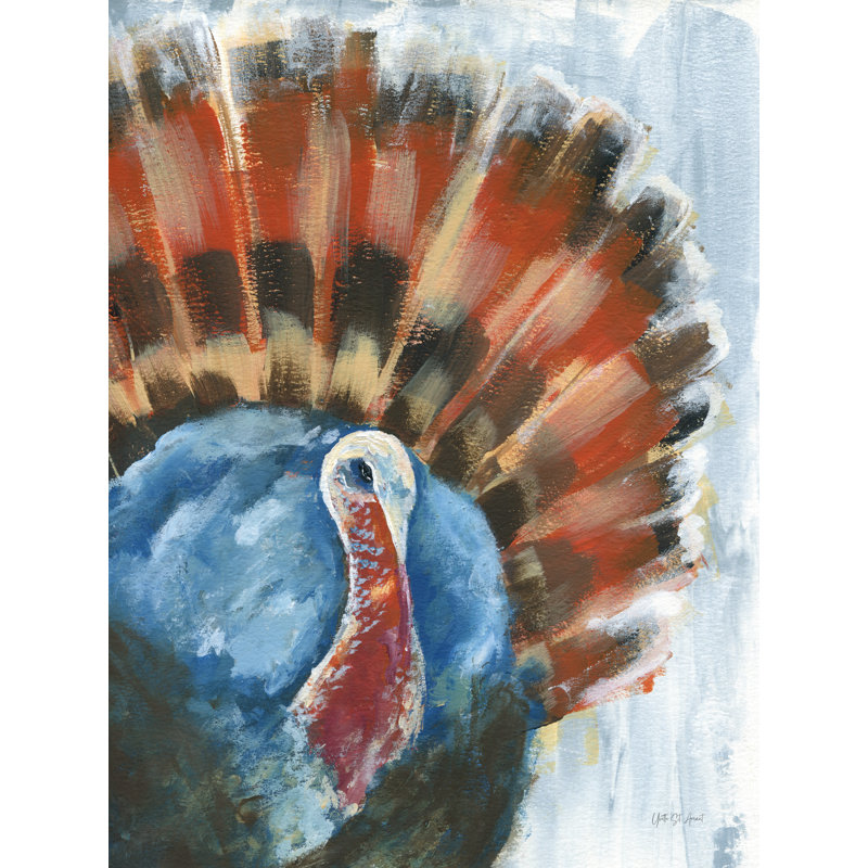 «Traditional Harvest Turquie» par Yvette St. Amant, H 48 po x l 36 po, Reproduction avec cadre noyer, Oui