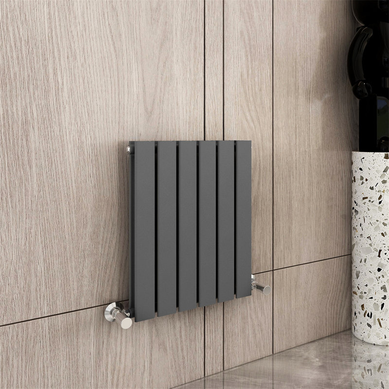 Horizontal Flat Panel Radiators, 60cm H x 40.8cm W x 5.8cm D, Grey