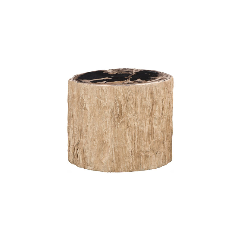 Tabouret pétrifié Chaka, brut, crème