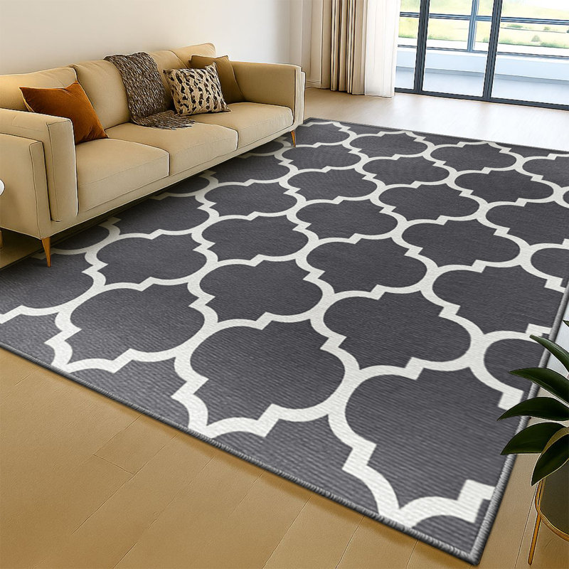 Oriental Machine Tufted Shag Area Rug, Rectangle 80 x 150 cm