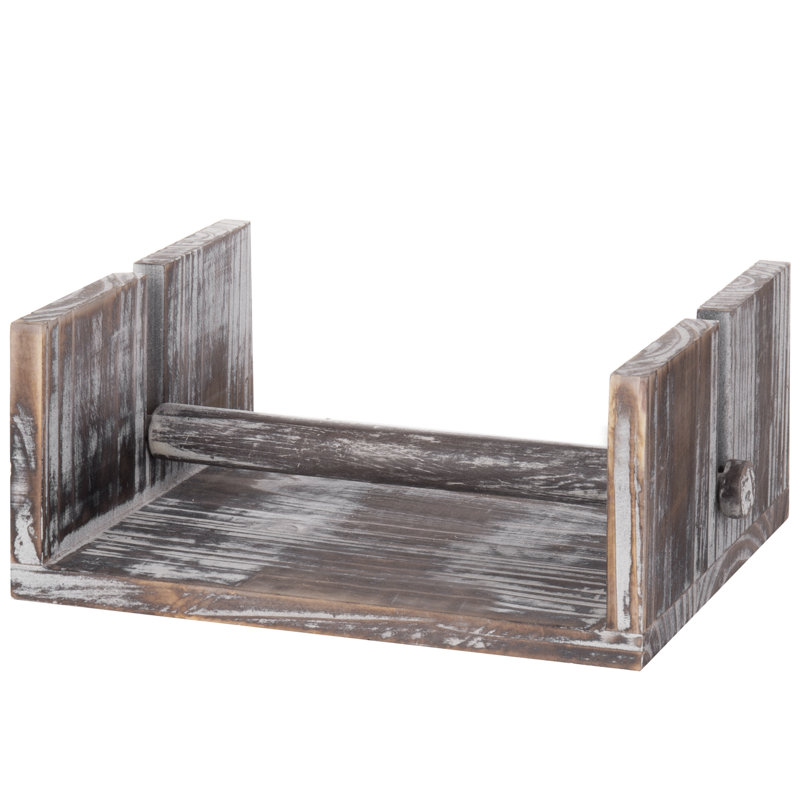 Plateau porte-serviettes en bois avec barre