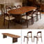 Ensemble de table de salle à manger et de chaises en bois massif 8 places avec 8 chaises confortables et robustes-343436158