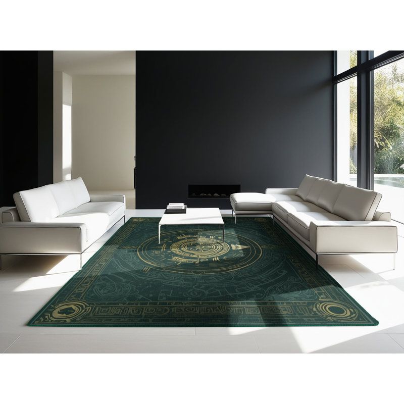 Silent Watcher Rug, Round 8'