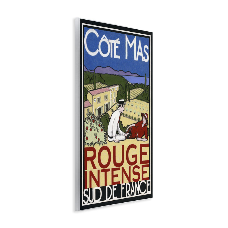 Art antique, affiche de vin rouge, par Jean-Pierre Got, H 15 po x l 10 po