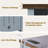 41.7 Inch Modern Farmhouse Coffee Bar Cabinet with Mini Fridge Space, Built-in Power Outlet & 20-Bottle Wine Rack, Blue-Gray-135968658