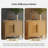 Backlund 36"W 2-Door Modern Natural Storage Oak Wood Cabinet with Adjustable Shelves