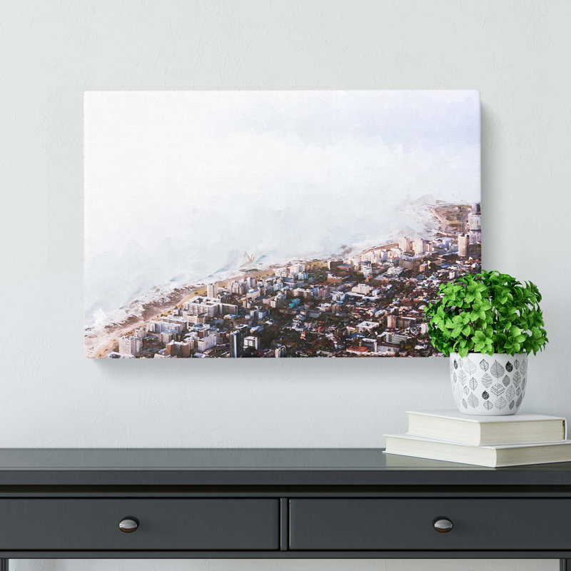 Seascape From Cape Town In Abstract - Wrapped Canvas Painting, 50cm H x 76cm W x 3cm D