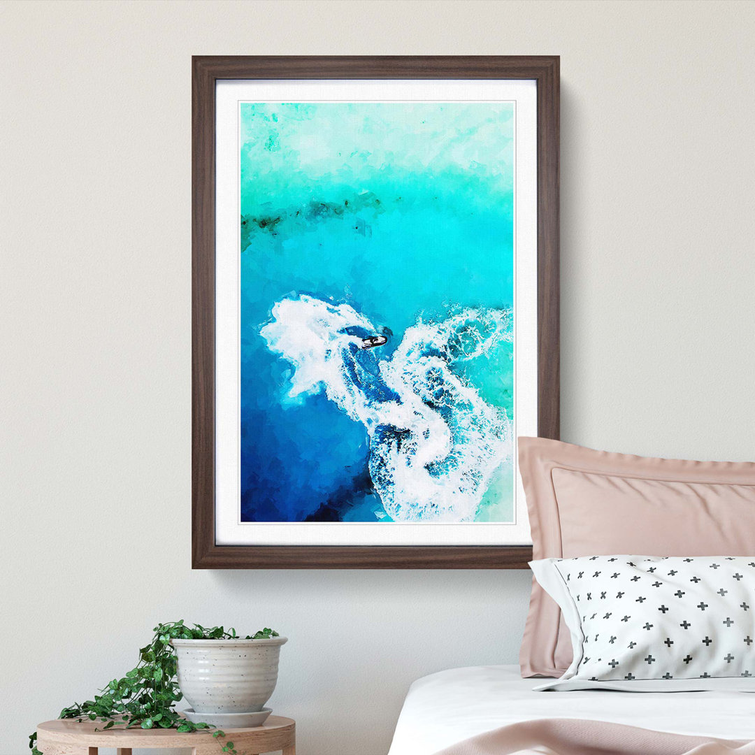 Jet Ski in the Maldives in Abstract - Framed Print