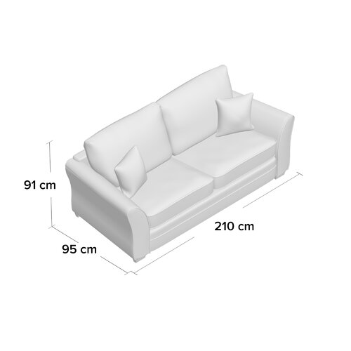 Zipcode Design Beehler 3 Seater Sofa & Reviews | Wayfair.co.uk