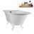 62" Streamline Clawfoot Tub,Tray,Drain, Clawfeet-101628987-102218227