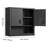 Metal Wall Cabinet, 30W X 12.01D X 30H Inch, Steel Floating Hanging Storage Cabinet With Locking Doors And Adjustable Shelf For Garage, Basement, Kitchen, Warehouse Assembly Required, Black