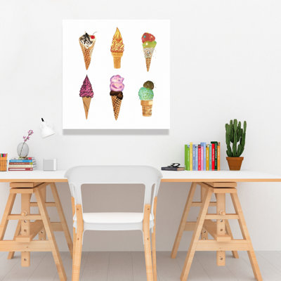 Toile crème glacée | Décoration murale de cuisine
