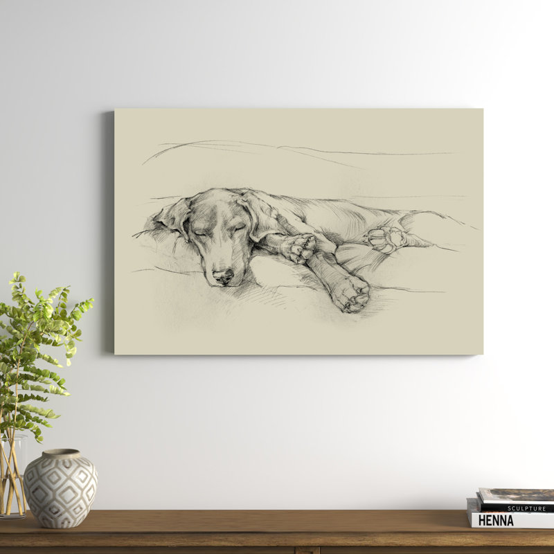«Dog Days II» par Ethan Harper - reproduction d'art sur toile, H 32 po x l 48 po, Toile tendue, Non