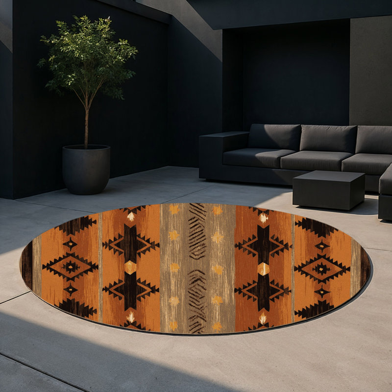 Tapis intérieur et extérieur Terra, Rond 5 pi