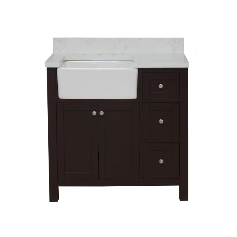 Yorkshire 36" Single Bathroom Vanity Set, Chocolate
