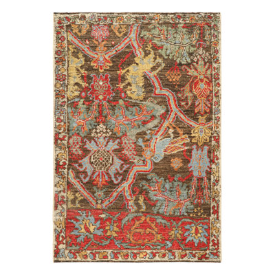 Burano Hand Knotted Wool Floral Area Rug