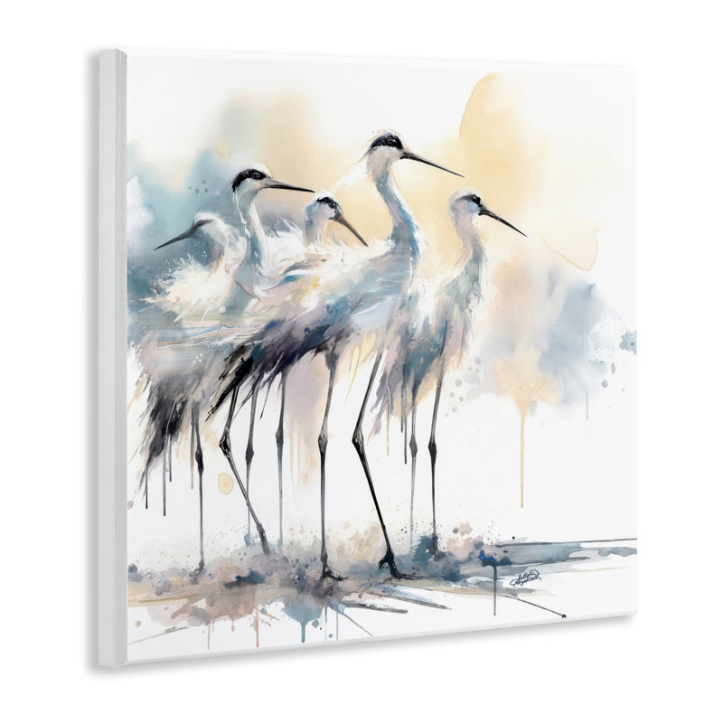 Plaque murale «Coastal Serenity Sea Birds» par Sally Kaye Barlow / Makaio Design
