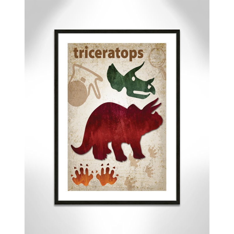 Adhésif décoratif dinosaures-04 ', H 35,5 po x l 25,5 po x P 1,1875 po, Cadre boîte à grain de bois noir