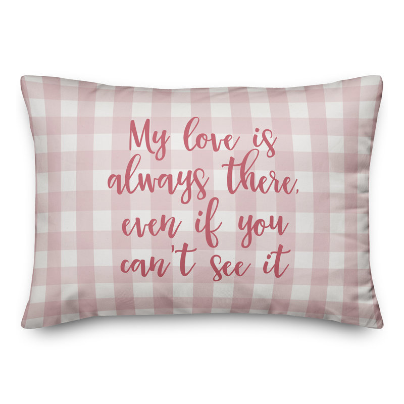 Plaid Throw Pillow, Pink