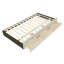 Lit plateforme tapissier simple avec lit gigogne et 3 tiroirs, tissu en lin-2097012579