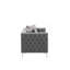 Causeuse en velours gris 63 po
