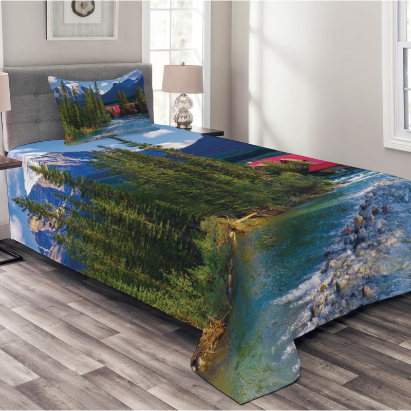 Ramon No Pattern Bedspread with Pillow Shams, 170 x 220 cm Bedspread - 1 Sham