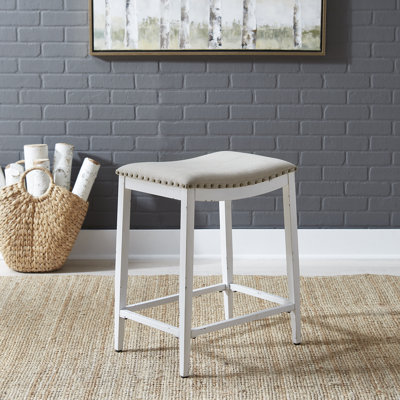 Edmund Upholstered Counter Stool with Metal Frame
