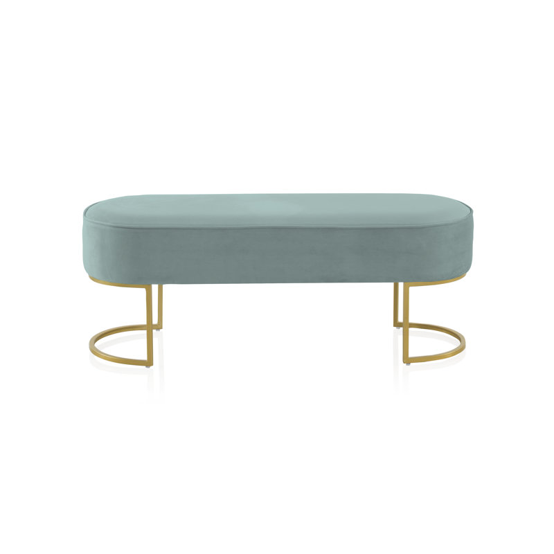 Velvet Upholstered Bench