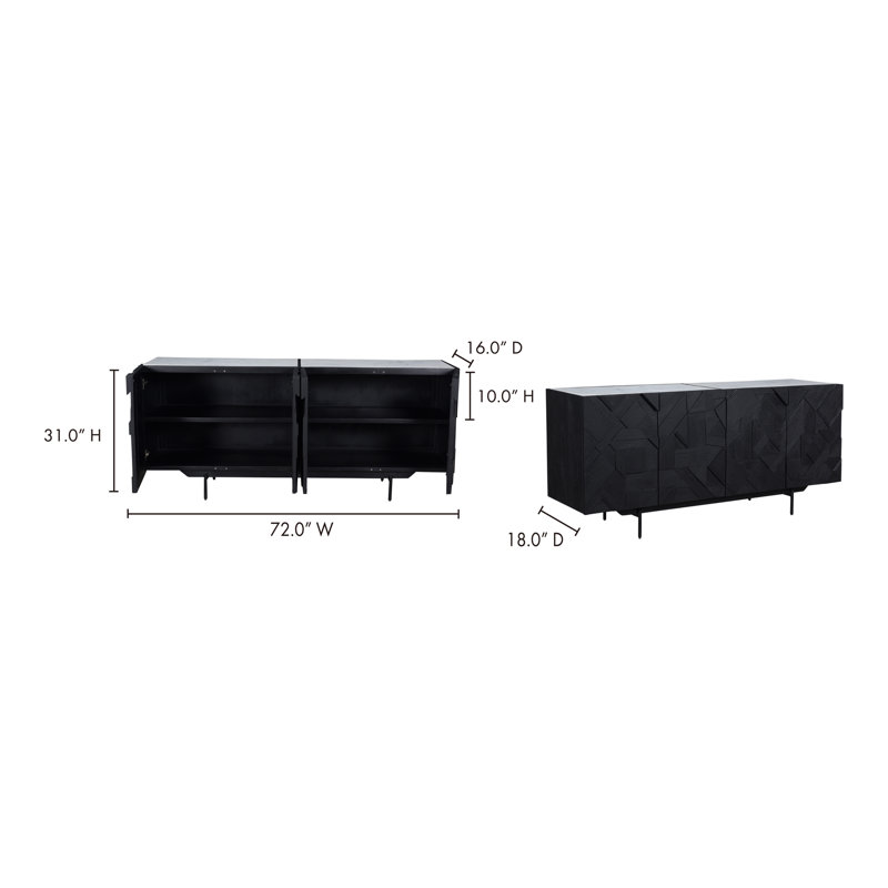 Dalia 72" Wide Mango Wood Sideboard