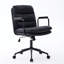 Chaise de bureau avec dossier inclinable de 40 po, dossier moyen et rembourré, roulettes, similicuir ergonomique, pivotant sur 360 °, hauteur réglable, coussin à double éponge, noir, pour coiffeuse de maquillage-132960779