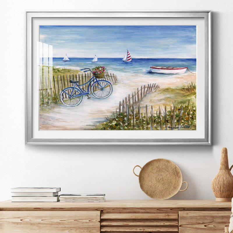 Beach Ride I - peinture encadrée, H 18,5 po x l 24,5 po x P 1,5 po, Argent