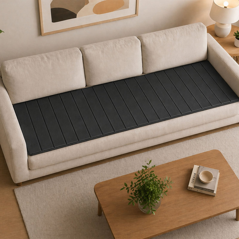 Support de coussin robuste pour canapé affaissé, insert sous le coussin en bois massif de 24 po x 72 po avec housse antidérapante