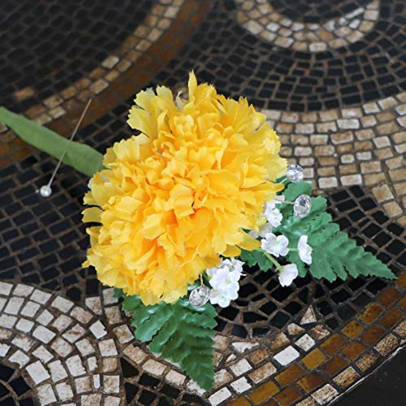 Silk Daisy Arrangement, Gold