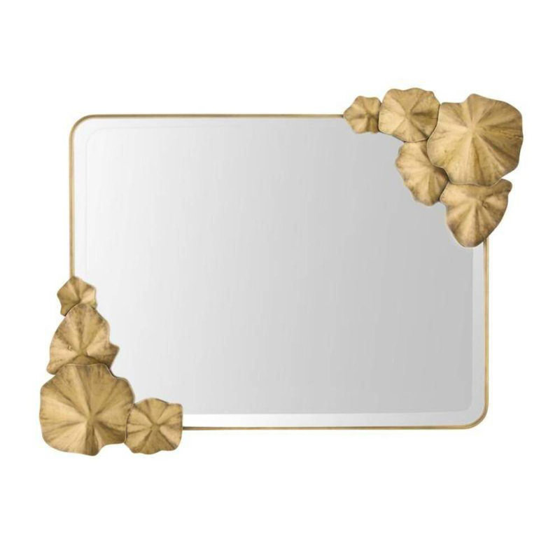 Ismerie Rectangle Brass Beveled Mirror