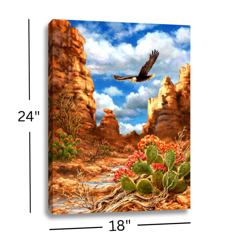 Red Rock Eagle 18x24 Fully Illuminated ColorChange LED Print