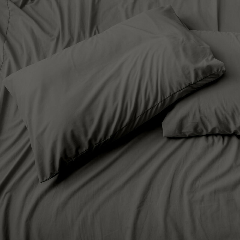 Microfiber Sheet Set, King Sheet Set + 1 Fitted Sheet + 2 Pillowcases, Gray