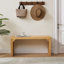 Ensemble de table et banc de salle à manger en pin naturel Natural