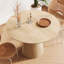 Table de salle à manger circulaire en bois, table ronde minimaliste moderne, table en bois
