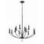 Lustre noir 12 lumières Zachiah