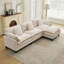 Canapé modulaire moderne 3 pièces avec repose-pieds et coussins décoratifs, siège en velours côtelé à assise profonde-1831693208-1831693209