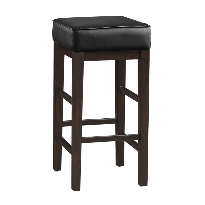 Tabouret de bar rembourré en similicuir Duffield, Tabouret de bar (siège d'une hauteur de 30 po), Noir
