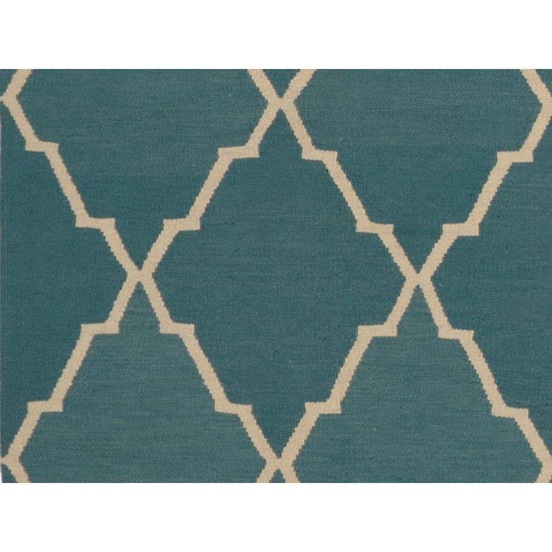 Geometric Area Rug in Blue