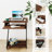 23.6" Z-Shaped Computer Desk with Keyboard Tray and Wheels, Compact Study Table for Small Spaces-2022873937