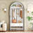 Hall Tree with Bench, Coat and Shoe Rack Entryway, Arched Entryway Organizer with 8 Hooks, Coat Rack with Shoe Bench and 2 Drawers for Hallway-629633208