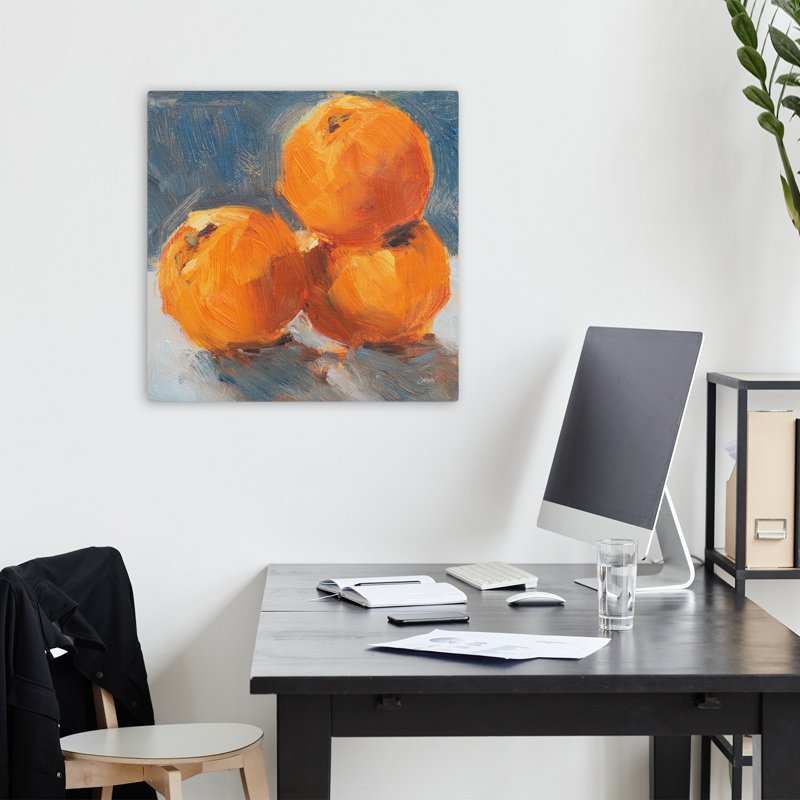 Orange Stack, art contemporain, H 18 po x l 18 po